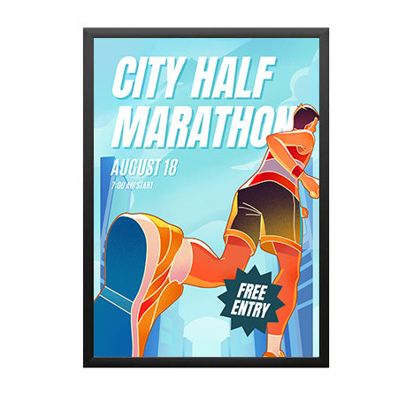 Poster Snap Frames 1 1/4" Profile for Mounted Graphics 1/8", 3/16" and 1/4" Thick Boards in 40+ Sizes