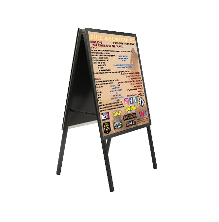 A-Frame 16x20 Sign Holder Stand | Two Locking Snap Frames with SECURITY SCREWS