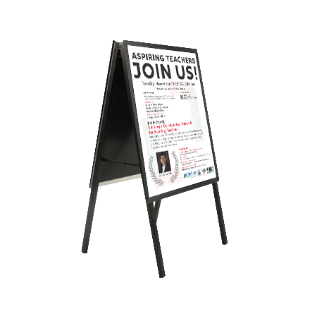 A-Frame 18x36 Sign Holder | with SECURITY SCREWS on Snap Frame 1 1/4" Wide
