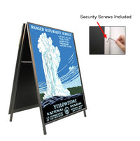 A-Frame 22x34 Sign Holder | with SECURITY SCREWS on Snap Frame 1 1/4" Wide