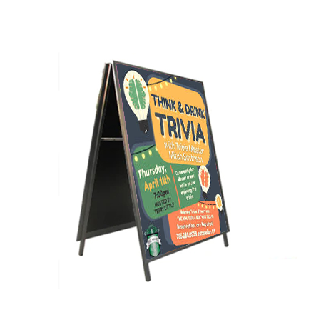 A-Frame 30x36 Sign Holder | with SECURITY SCREWS on Snap Frame 1 1/4" Wide