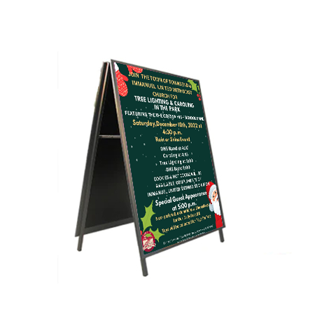 A-Frame 36x72 Sign Holder | with SECURITY SCREWS on Snap Frame 1 1/4" Wide