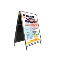 A-Frame 40x50 Sign Holder | with SECURITY SCREWS on Snap Frame 1 1/4" Wide