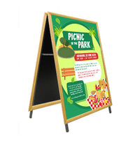 A-Frame 16x24 Sign Holder | WOOD Snap Frame 1 1/4" Wide