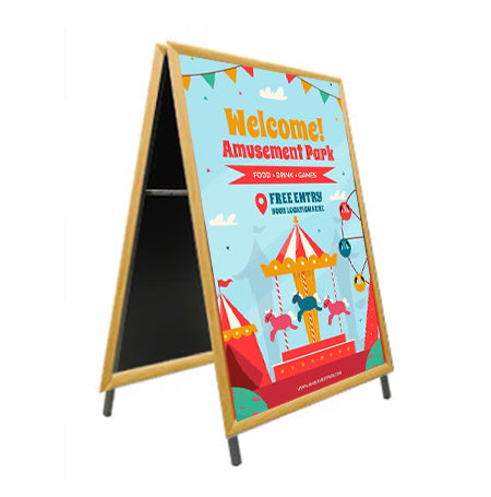 A-Frame 17x22 Sign Holder | WOOD Snap Frame 1 1/4" Wide