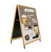 A-Frame 24x30 Sign Holder | WOOD Snap Frame 1 1/4" Wide