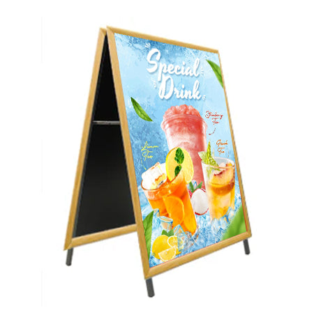 A-Frame 36x60 Sign Holder | WOOD Snap Frame 1 1/4" Wide