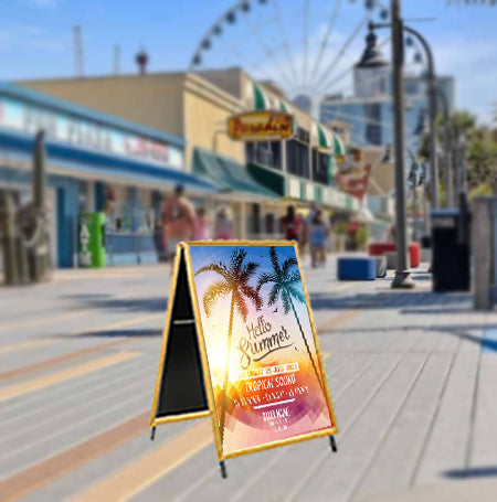 Wooden A-Frame 24x48 Sign Holder | WOOD Snap Frame 1 1/4