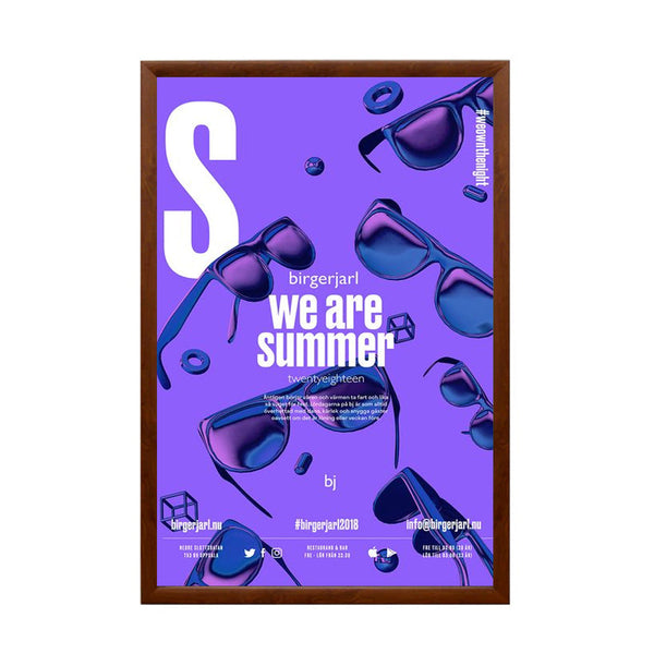 Wood SwingSnaps Front Loading Poster Snap Frames (for MOUNTED GRAPHICS)