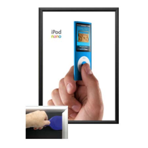 8 x 10 Poster Snap Open Frames (1 1/4" Security-Style) for MOUNTED GRAPHICS