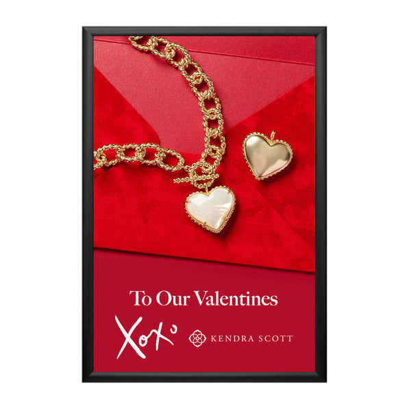 Extra Large, Deep Poster Snap Frame Security-Style 1 1/4-Wide for 48x96 Mounted Graphics on 3/8" and 1/2" Thick Boards