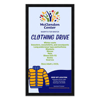 Extra Large 36 x 72 Poster Snap Frame with Bold 2 1/2" Wide Metal Profile for Mounted Graphics on 1/8, 3/16, or 1/4 Thick Boards