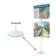 Slide-In Poster Display Floorstand SignHolder Square Base 72 Inches |  Poster Board Display Stand