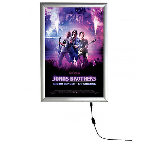 Illuminated Slim LED 11x17 Light Box Snap Frame with Silver Finish