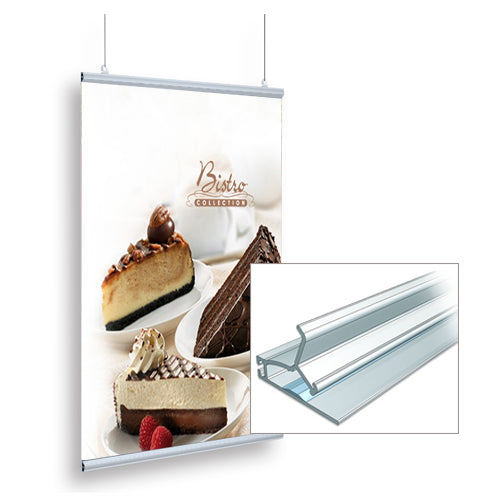 Snap Bar Ceiling Mount Poster Gripper - 22 Inches
