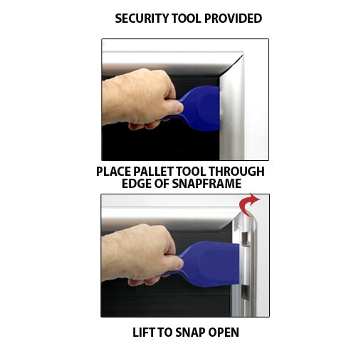 SwingSnaps 8.5x11 Poster Snap Open Frames (1 3/4" Security-Style)