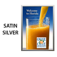SNAP OPEN FRAME for MOUNTED POSTERS 12x18 (SHOWN in SILVER)