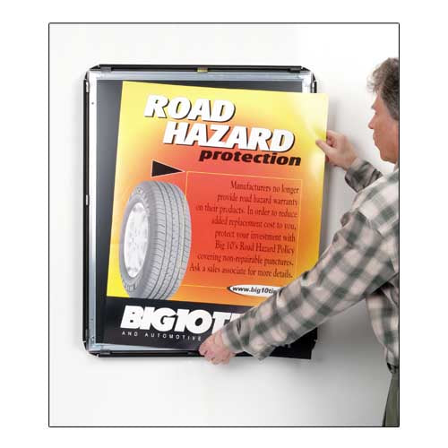 11 x 17 Poster Snap Frame | with Mitered 1 1/4" Wide Profile | Quick Change Aluminum Snap Open Frame