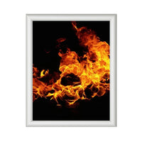 8 1/2" x 11" Fire Resistant Snap Frame, 1-inch Wide | Silver Metal Frame