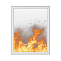 11" x 17" Fire Resistant Snap Frame, 1-inch Wide | Silver Metal Frame