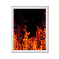 17" x 22" Fire Resistant Snap Frame, 1-inch Wide | Silver Metal Frame