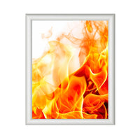 20" x 30" Fire Resistant Snap Frame, 1-inch Wide | Silver Metal Frame