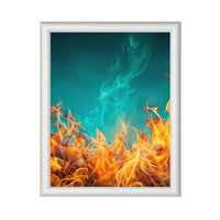 30" x 40" Fire Resistant Snap Frame, 1-inch Wide | Silver Metal Frame