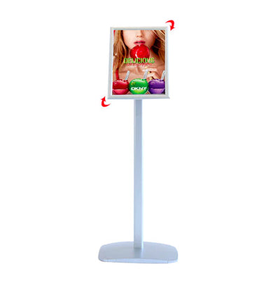 Adjustable Floor Stand with Rotating and Tilting Sign Frame 8.5” x 11” for  Menus, Posters & Signs