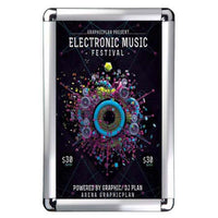 22x28 Wall Snap Frame Poster Sign Holder 1" Rounded Corner | Silver Frame Finish