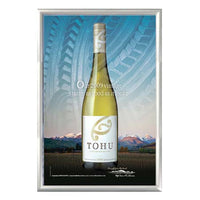 Window Display 20x30 Snap Frame Poster Sign Holder | Two-Sided Silver Metal Frame Finish