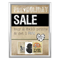 36x48 Snap Frame Poster Sign Frames 1.77" Wide | Silver Frame with Mitered Corners