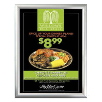 8.5x11 Snap Frame Poster Sign Frame with Thin .59" Wide Aluminum Silver Profile with Mitered Corners