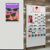 30" Wide Hanging Banner Bar Poster Clip Set | Silver Metal Snap Bar Finish