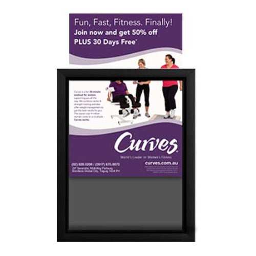Fast-Change 8.5x11 Slide-in Sign Holder | .93" Wide Black Frame ― Quick Ships