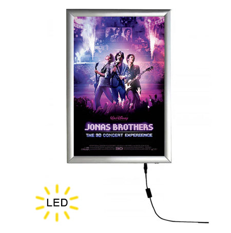 Slim 11x17 LED Light Box with Fast-Change Snap Frame | Silver Finish