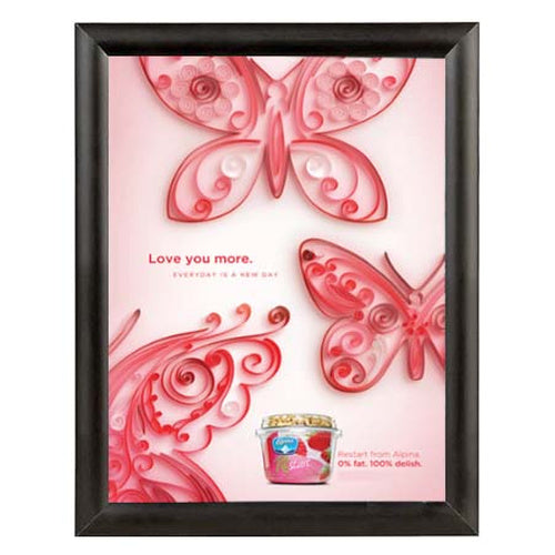 Budget-Friendly 11x17 Snap Frame Poster Sign Frame 1" Wide | Black Snap Frame with Mitered Corners
