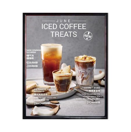 Economy 8.5 x 14 Frame with Beveled Metal Frame - Top Load or Side Load Poster Frame Sign Holder