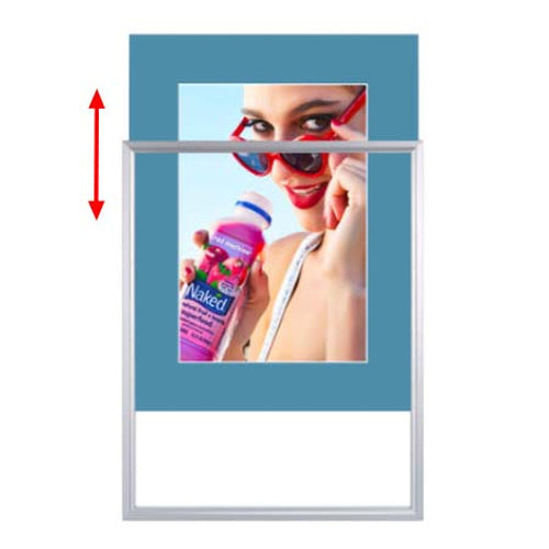 Designer Beveled Slide-In Picture Sign Frames for Posters 14x22 | 4" Wide Matboard