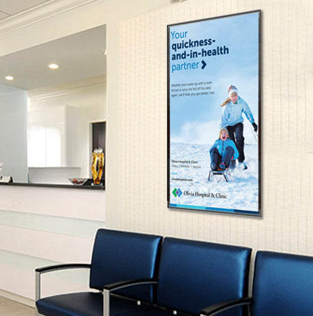 Economical 48x84 Extra Large Poster Sign Frame, Slide-In Beveled Metal ...