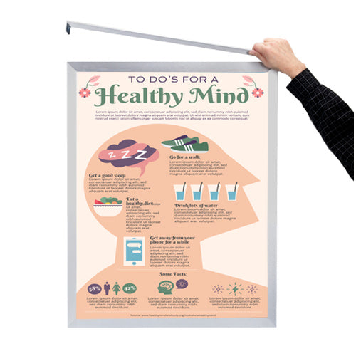 15x22 Frame Euro-Style Top / Side Load - Poster Frame Sign Holder Slide In Frame Design