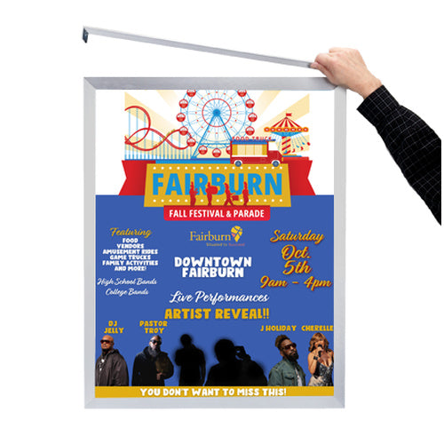 24x30 Frame Euro-Style Top / Side Load - Poster Frame Sign Holder Slide In Frame Design