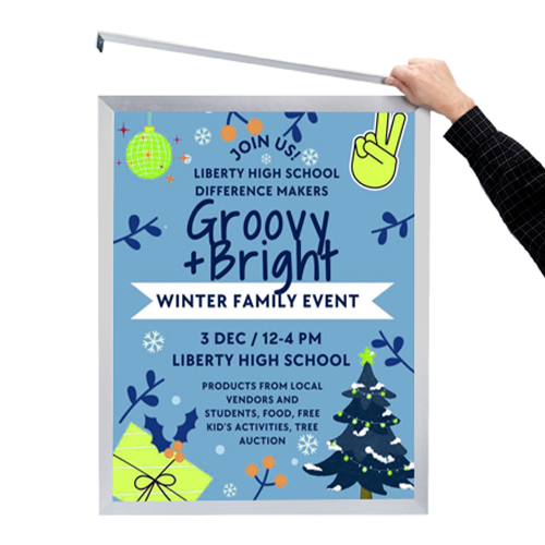 Large 30x40 Frame Euro-Style Top / Side Load - Poster Frame Sign Holder Slide In Frame Design
