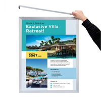 8x10 Frame Euro-Style Top Load Poster Frame Sign Holder | Fast Change Slide In Frame for Posters
