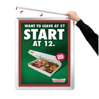 Designer Euro Style Slide In Picture Frame for Posters 30x36 + 1" Wide Matboard
