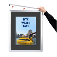 Designer Euro Style Slide In Picture Frame for Posters 24x24 + 4" Wide Matboard