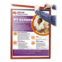 Slide In 24x36 Wood Frame Top Load, Side Load Poster Frame Sign Holder