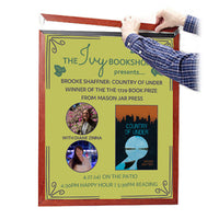 Slide In 9x12 Wood Frame Top Load, Side Load Poster Frame Sign Holder