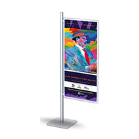 POSTO-STAND 8-Foot Sign Stand 22x56 with Adjustable Slide-In Offset Frame Height