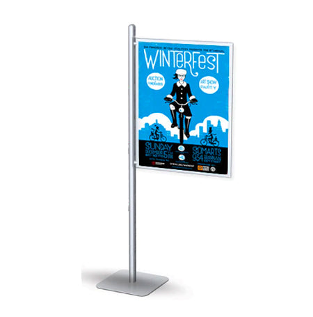POSTO-STAND 8 Foot Sign Stand 24x36 Slide-In Offset Frame