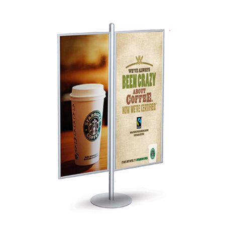 POSTO-STAND™ Quick Change Slide-in Sign Holder 22x56 (DOUBLE FRAME)